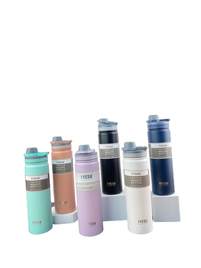 Original Tyeso Vacuum Insulated Tumbler Stainless Steel Sports Bottle with Handle 530ML | 750ML