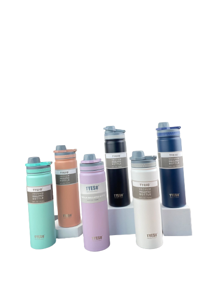 Original Tyeso Vacuum Insulated Tumbler Stainless Steel Sports Bottle with Handle 530ML | 750ML