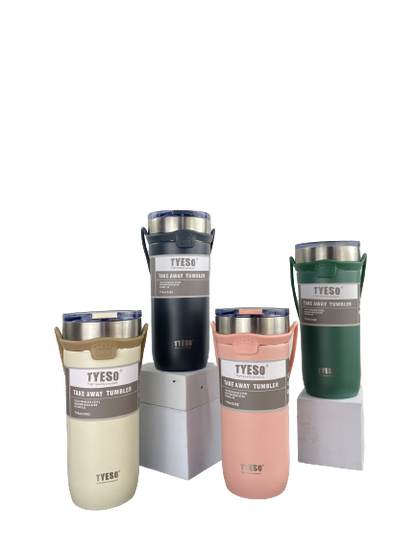 Tyeso Tumbler Stainless Steel Insulated Vacuum Thermos Coffee Mug Water Bottle Handle 550ML 710ML