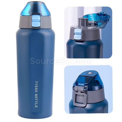 Tyeso Vacuumn Insulated Tumbler Sports Stainless Steel Flip Cover Water Bottle Water Jug 600ML