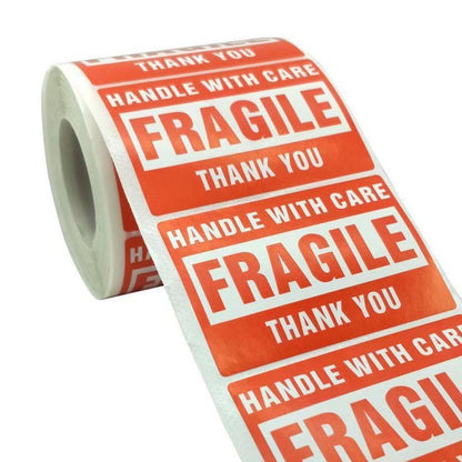 Fragile Stickers 500pcs/Roll 2 x 3 inches Handle with Care Packing Labels