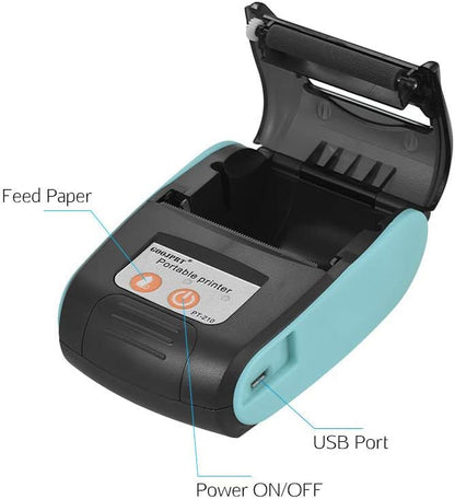 Officom PT-210 Portable Receipt Printer Wireless Bluetooth Thermal Printer Handheld 58mm FREE POUCH