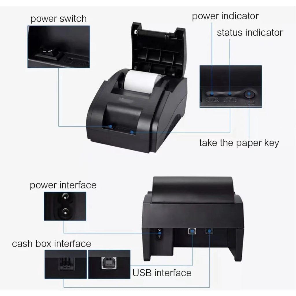 Receipt Printer XP-58IIH Bluetooth/USB