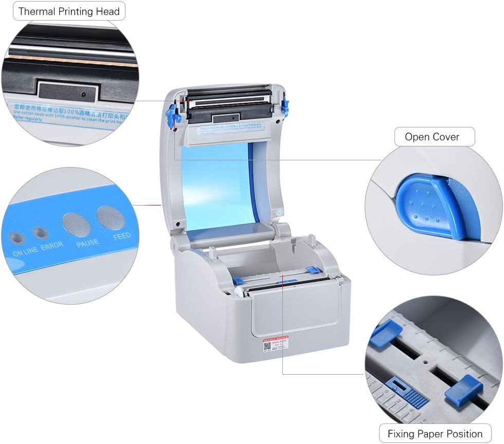 GP1324D GPrinter Waybill Printer Thermal A6 Barcode Label FREE 600pcs FOLD Waybill Sticker