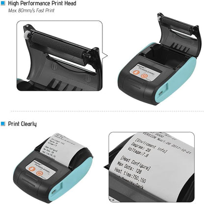 Officom PT-210 Portable Receipt Printer Wireless Bluetooth Thermal Printer Handheld 58mm FREE POUCH