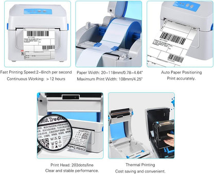 GP1324D GPrinter Waybill Printer Thermal A6 Barcode Label FREE 600pcs FOLD Waybill Sticker