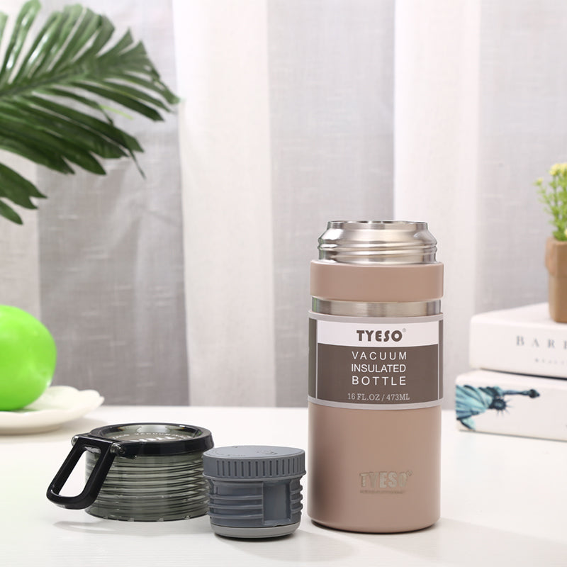 Tyeso Vacuum Insulated Tumbler 710ML Sports Bottle Thermos Insulation Tritan Lid with handle