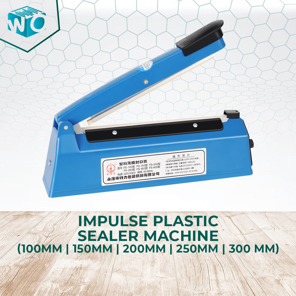 Impulse Plastic Sealer Machine Plastic Sealing Machine (100mm | 150mm | 200mm | 250mm | 300 mm)