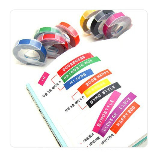 Label Maker Cidy with 2 tapes (9mm x 3mtrs) Manual Typewriter Tape Embossing Label Maker