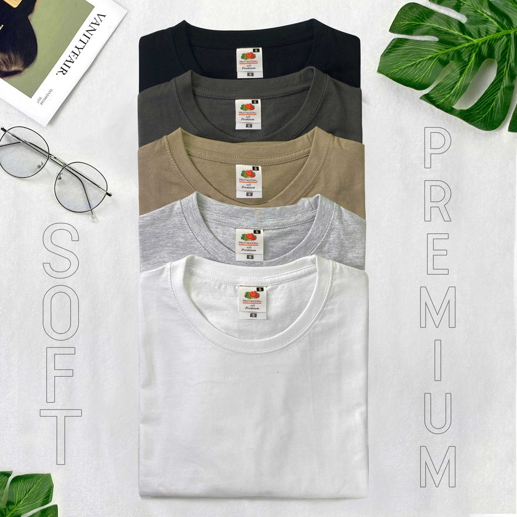 Fruit of the Loom Soft Premium Round Neck 100% Cotton Neutral Color Collection