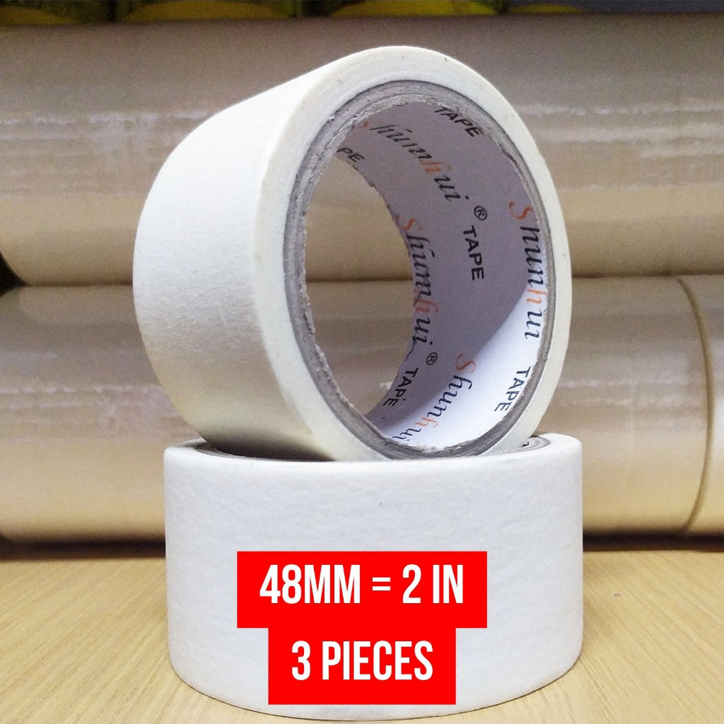 Masking Tape (1 Tube) Paper Tape 2 inch | 1 inch | 3/4 inch | 1/2 inch Adhesive Tape Painter's Tape