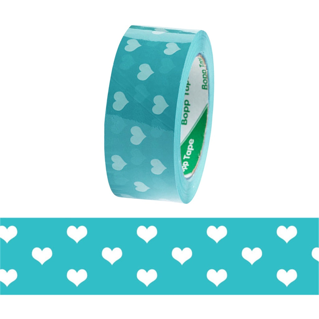 Heart Shape Packaging Tape Design 100 Meters Strong Adhesive Sealing Tape