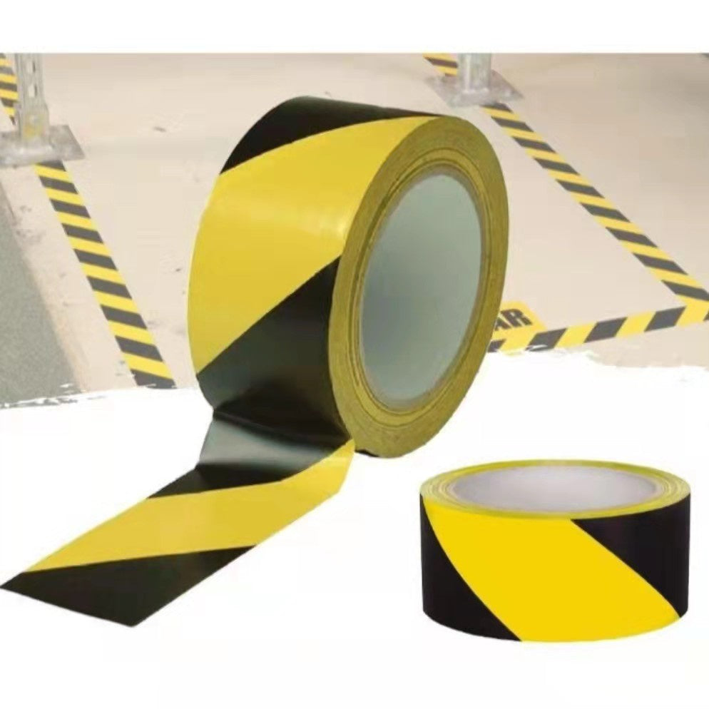 Caution Tape Reflective Warning Tape Yellow and Black Floor Marking Adhesive Tape