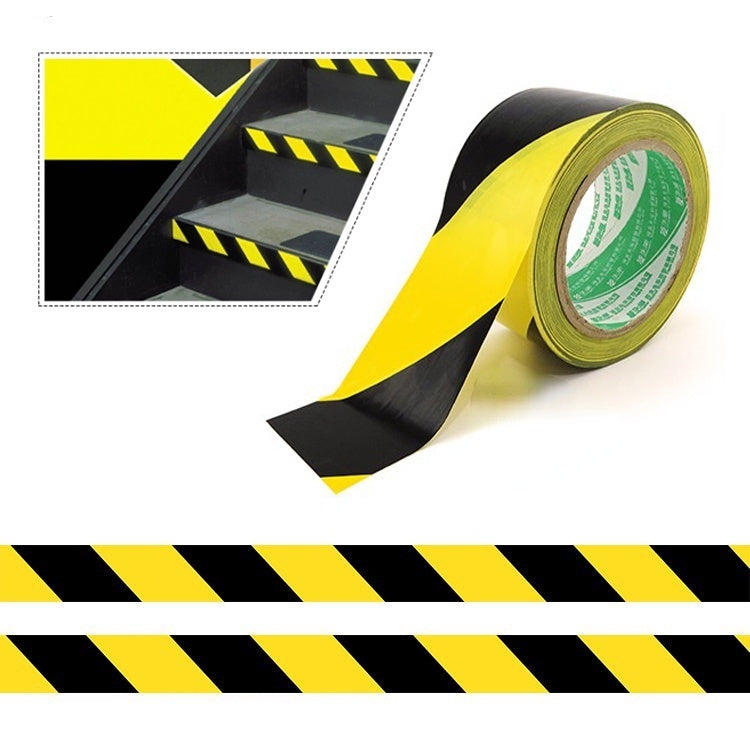 Caution Tape Reflective Warning Tape Yellow and Black Floor Marking Adhesive Tape