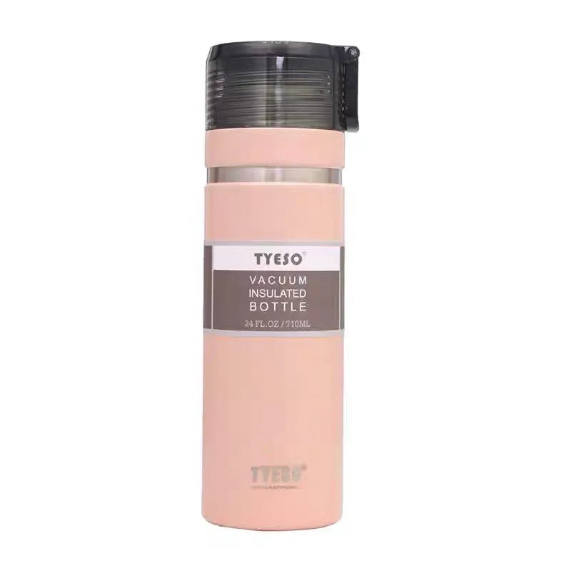 Tyeso Vacuum Insulated Tumbler 710ML Sports Bottle Thermos Insulation Tritan Lid with handle