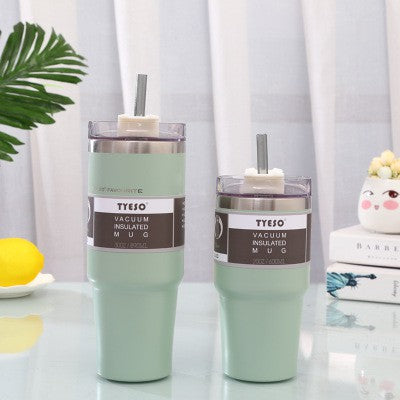 Original Tyeso Vacuum Insulated Tumbler with straw Coffee Mug Hot&Cold Water Bottle 600ml | 890ml