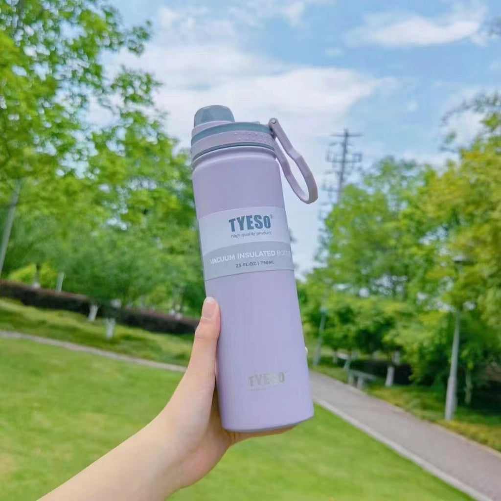 Original Tyeso Vacuum Insulated Tumbler Stainless Steel Sports Bottle with Handle 530ML | 750ML