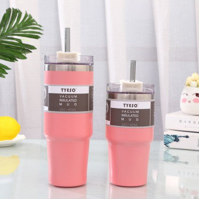 Original Tyeso Vacuum Insulated Tumbler with straw Coffee Mug Hot&Cold Water Bottle 600ml | 890ml