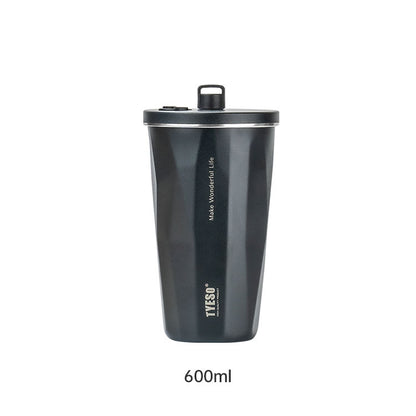 New! Tyeso Coffee Mug Insulated Vacuum Tumbler with Straw Stainless Steel Water Bottle 600ML