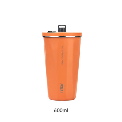 New! Tyeso Coffee Mug Insulated Vacuum Tumbler with Straw Stainless Steel Water Bottle 600ML